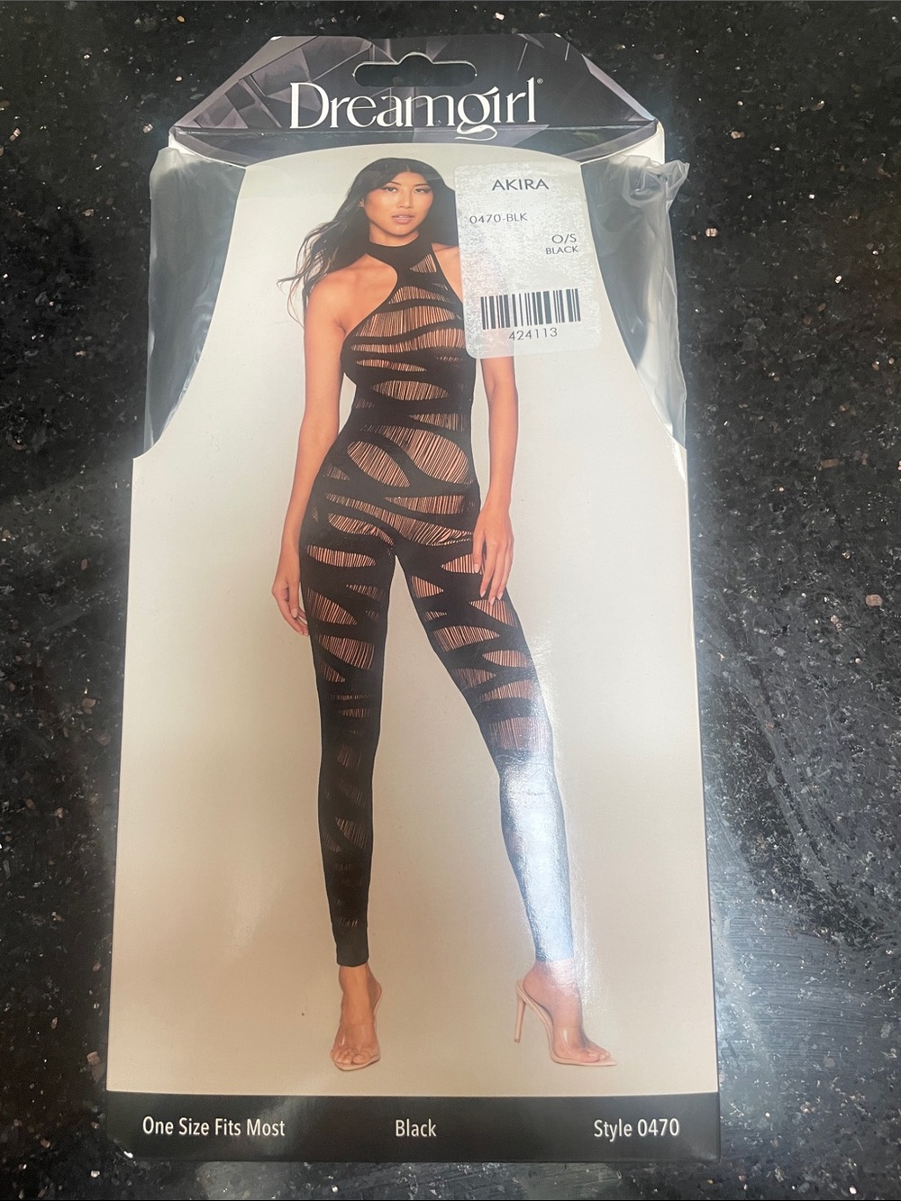 Akira Dreamgirl Black Sheer Cutout Bodysuit Jumpsuit Halloween